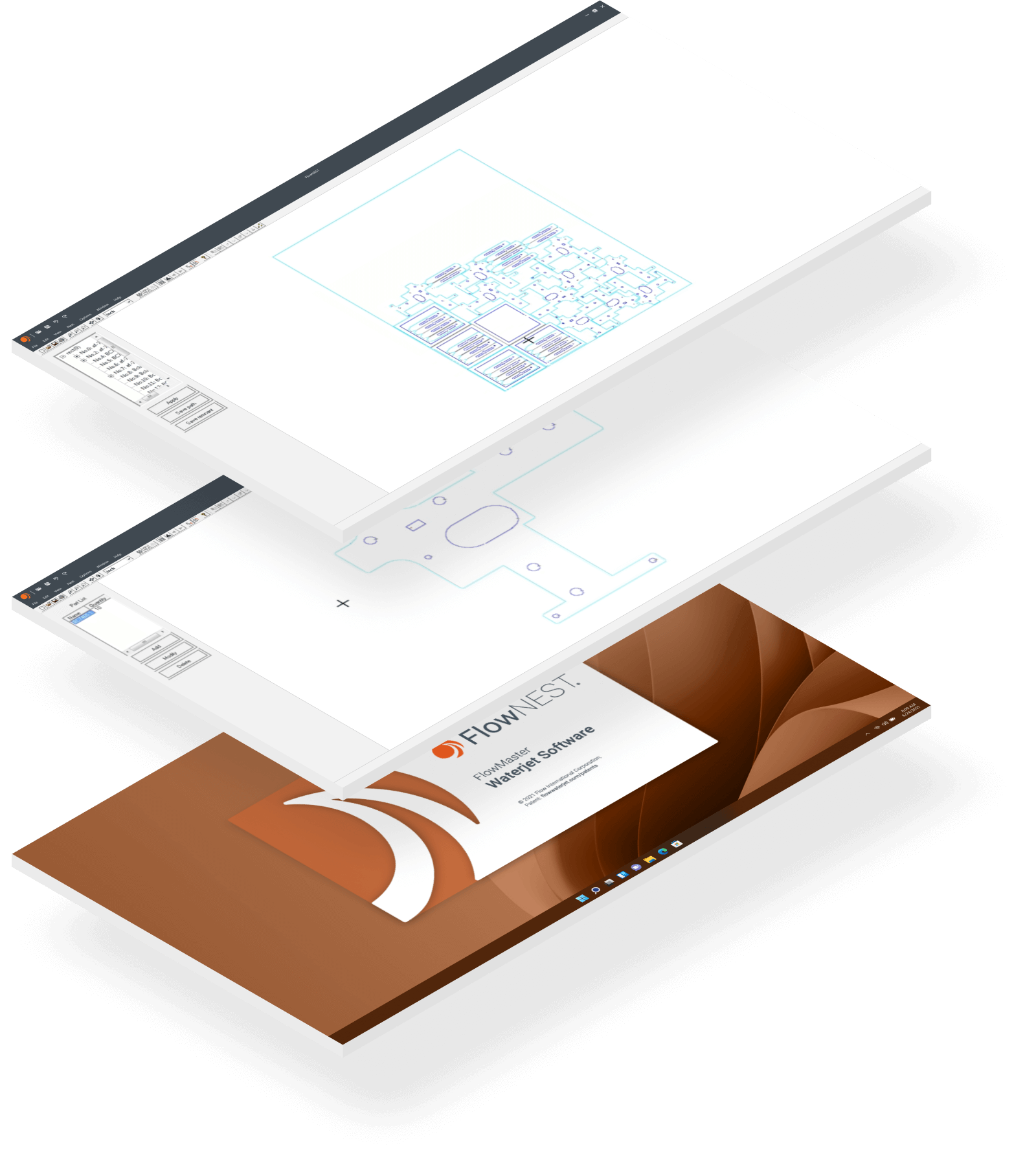 screens from the FlowNEST software
